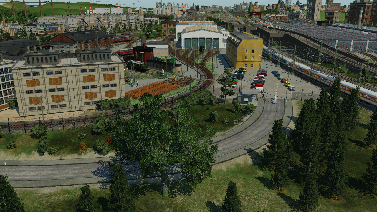 Bw München Ost mit Wagenbau im Hitergrund Bw München Steinhausen S-Bahn 1