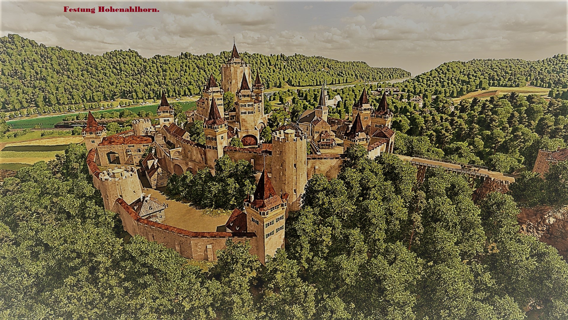 Festung Hohenahlhorn - Postkarten Stil