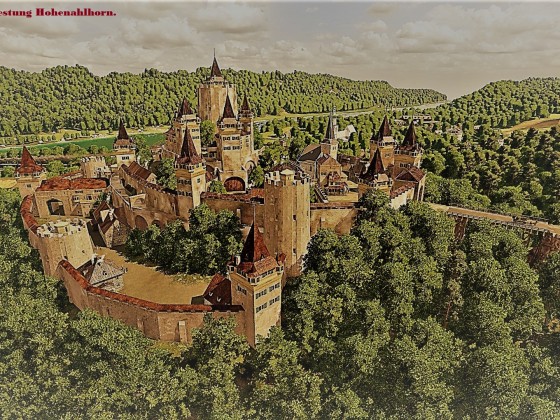 Festung Hohenahlhorn - Postkarten Stil
