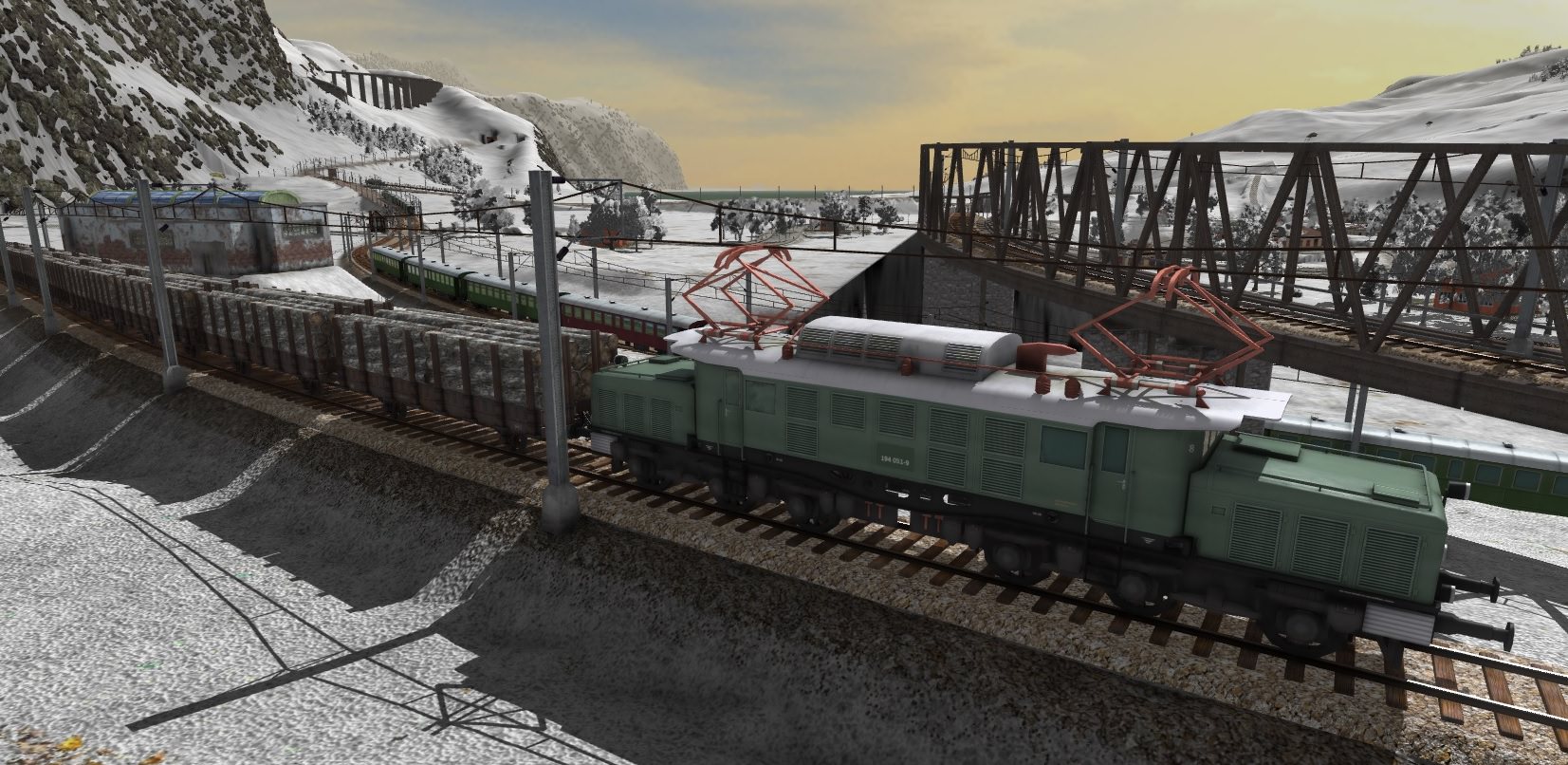 Einfahrt Reiter HBF, Blick auf die Südrampe