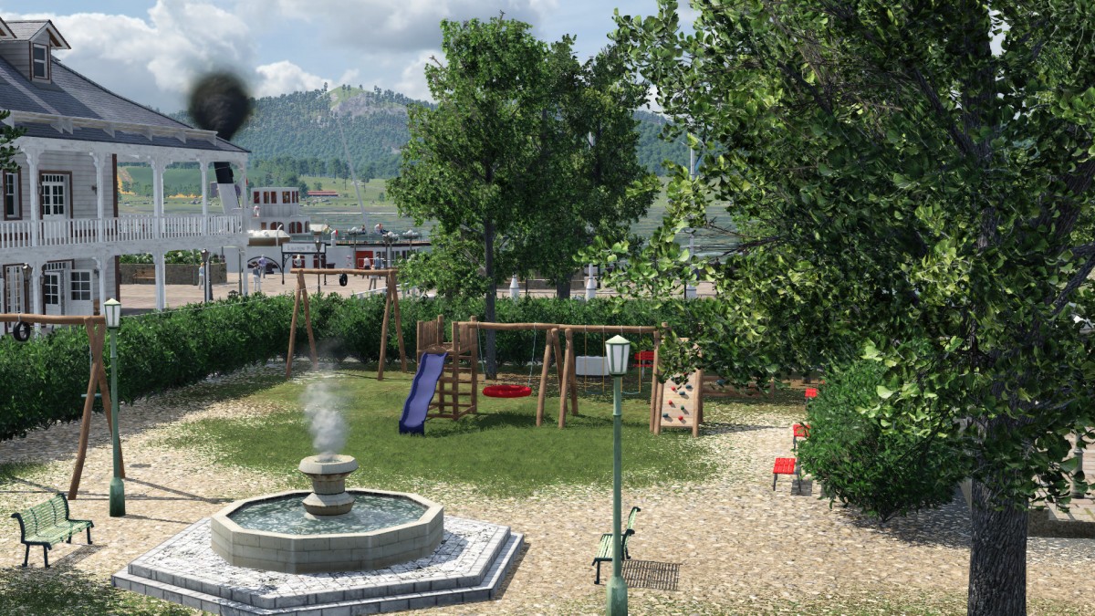 Spielplatz beim fiktiven Luzerner Hafen