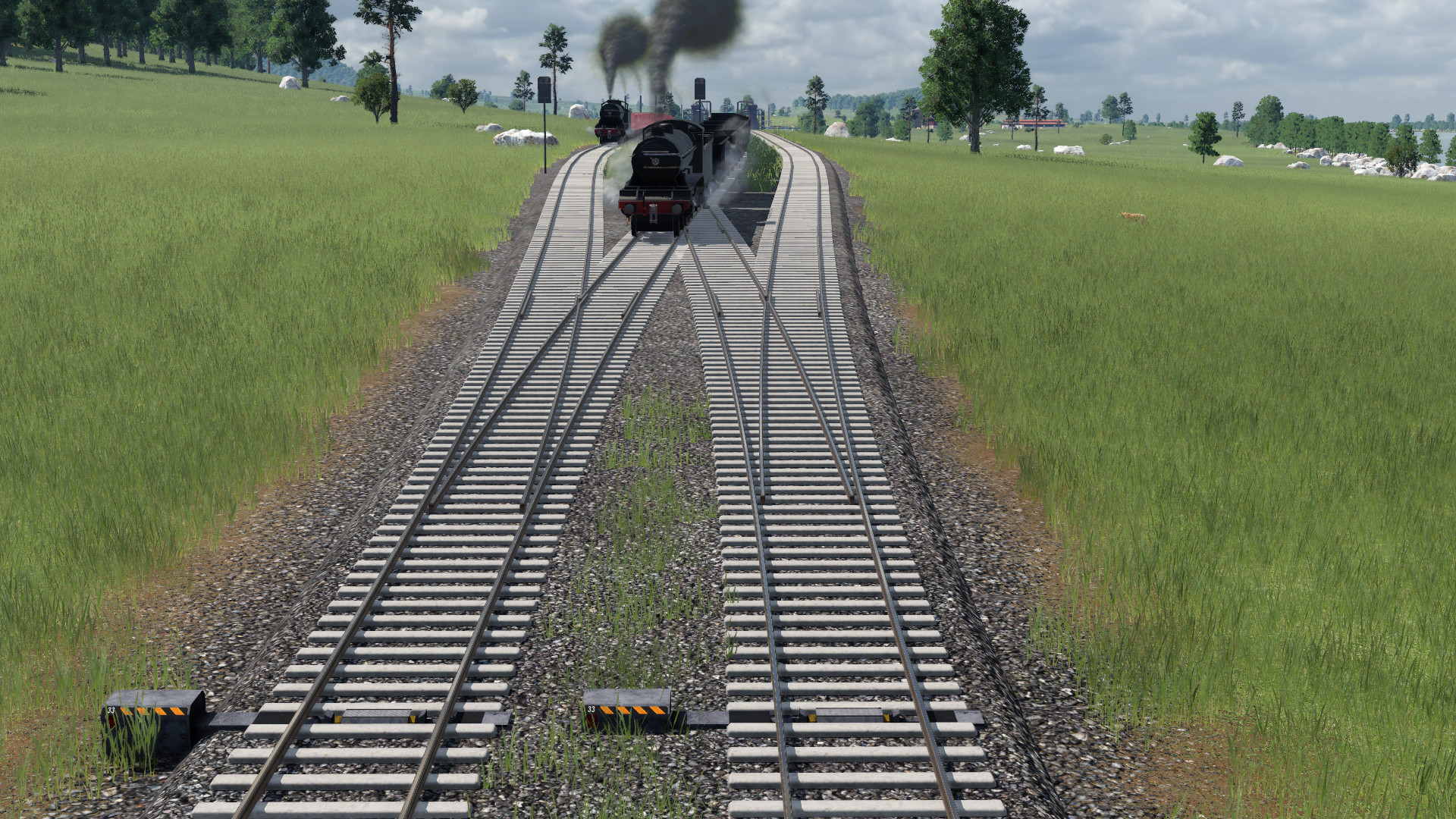 Merging lines of returning trains