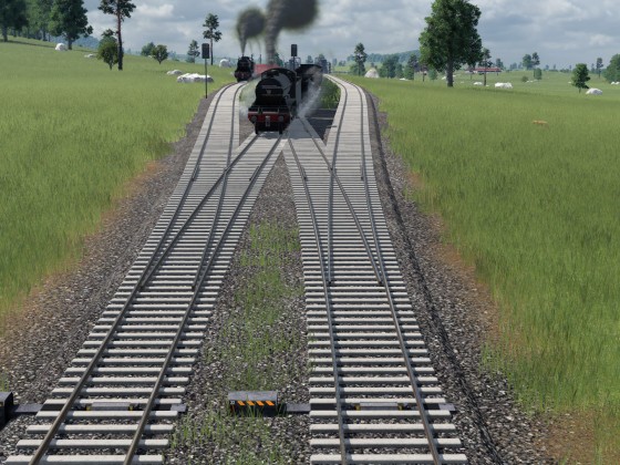 Merging lines of returning trains