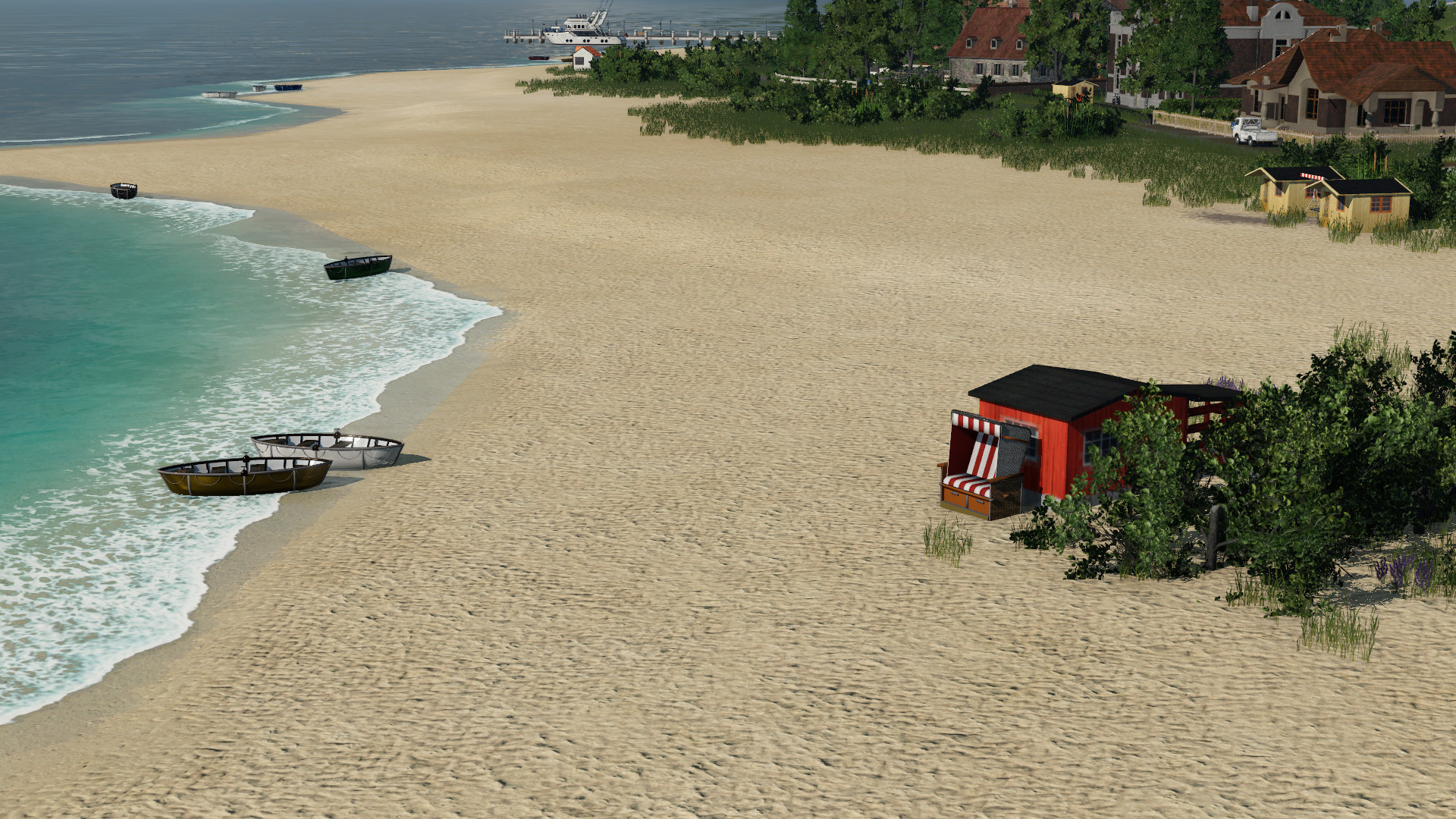 Am unbelebten Strand