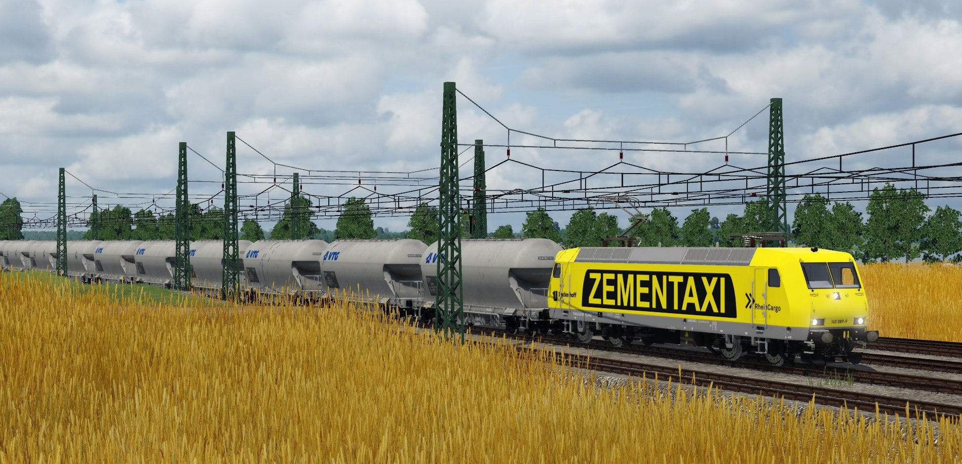 Zementaxi im Weizen