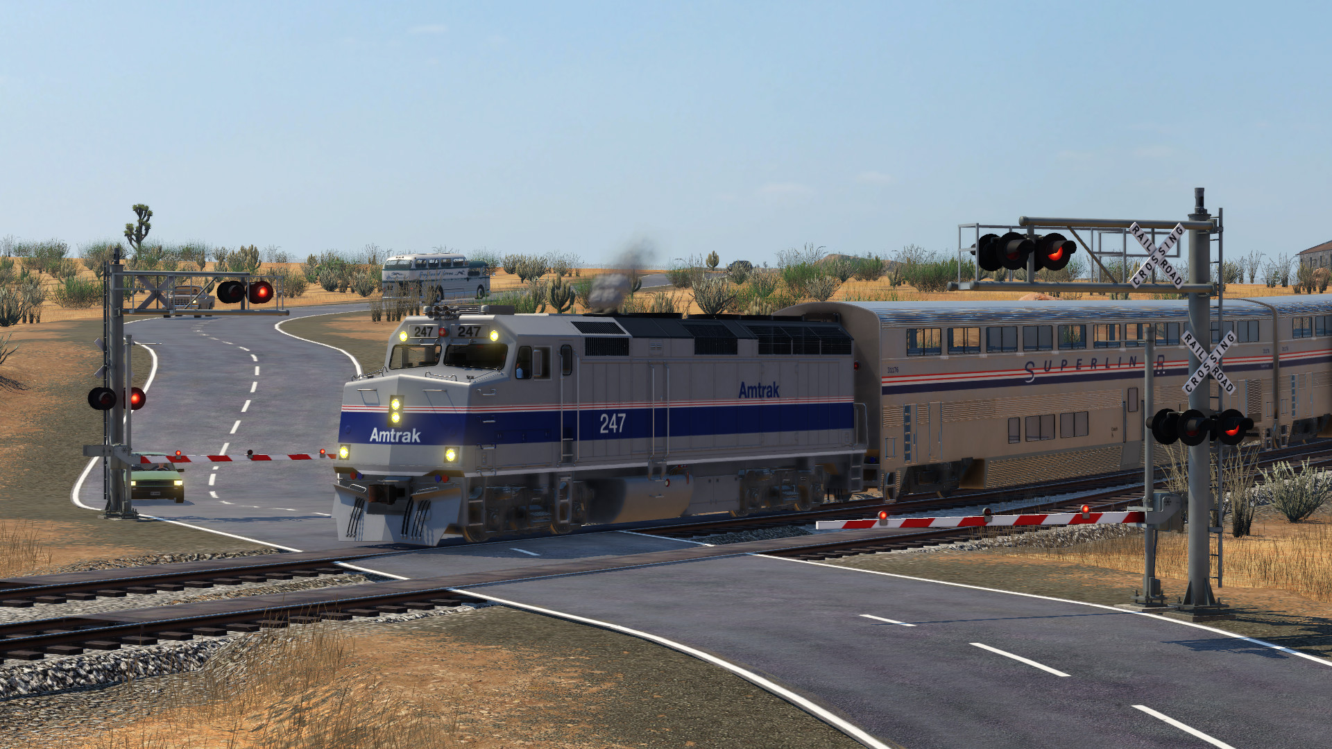 EMD F40 PH  and Superliner - Amtrak Phase IV
