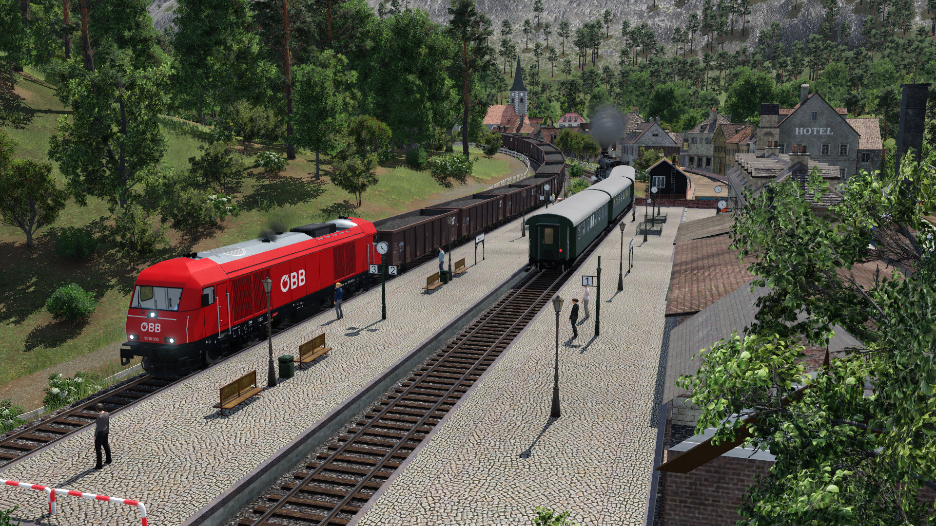 Kohlezug trifft Nostalgiezug in Einhalt