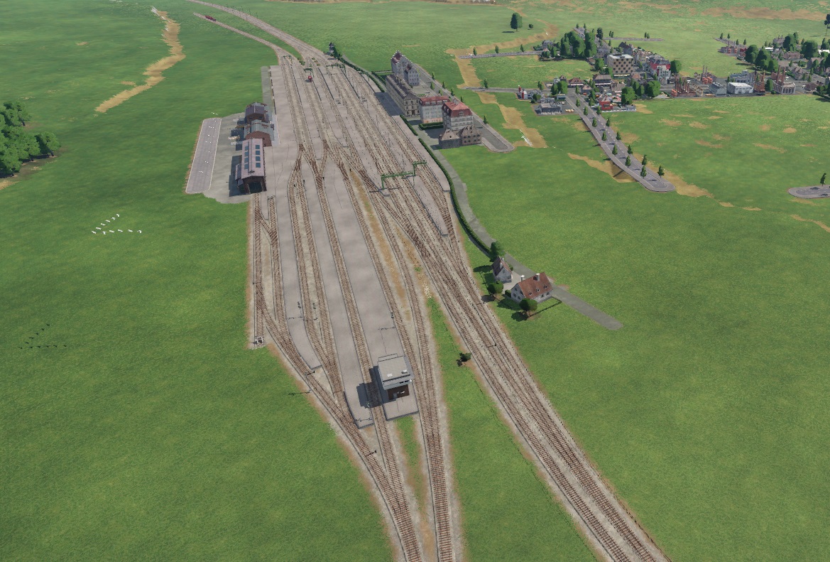 Erster Bahnhofsbau in TPF2