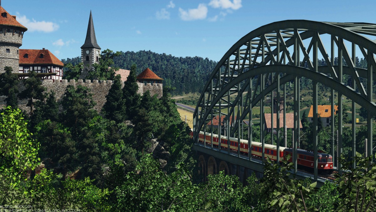 [TpF1] Ö​​BB 1046 on the bridge near the castle