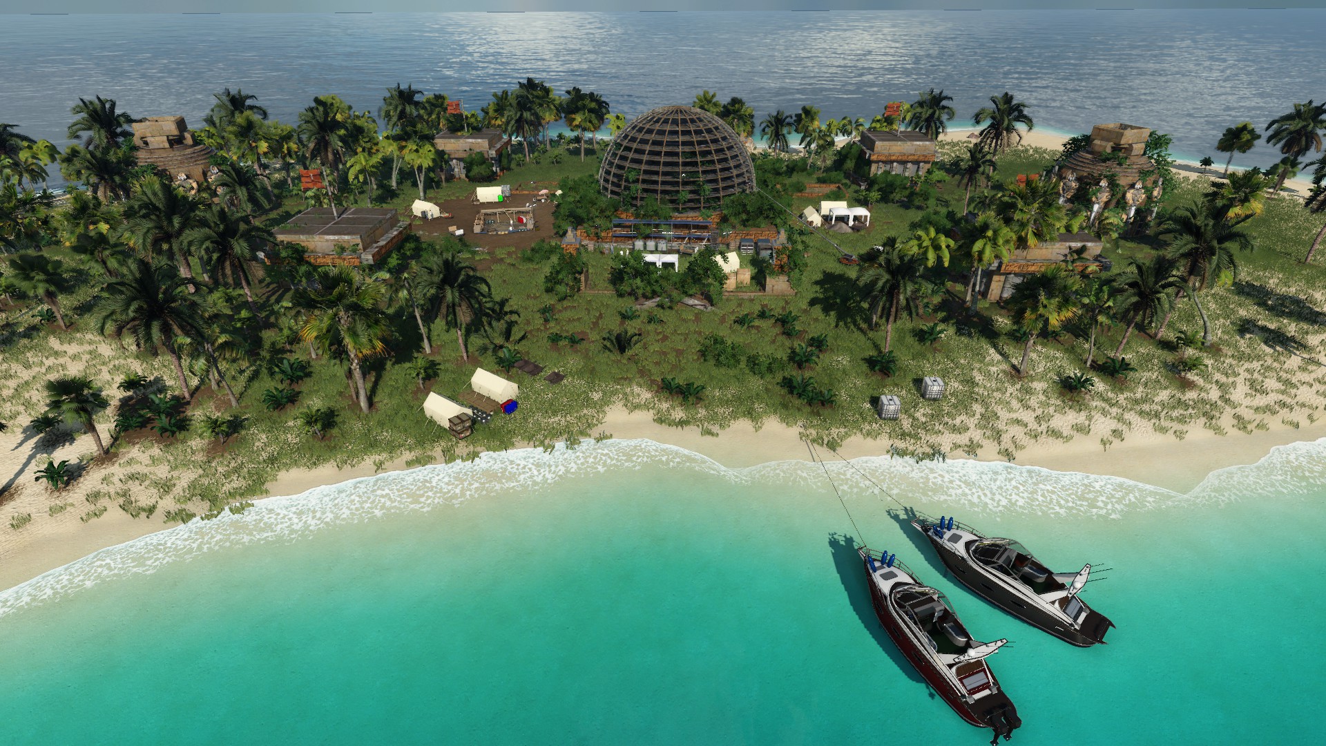 Ausgrabungen auf einer kleinen karibischen Insel