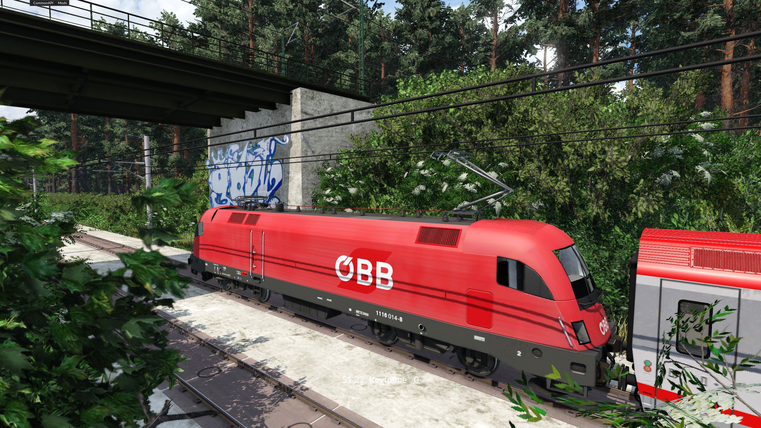 Eurocity der ÖBB auf der Schnellfahrstrecke
