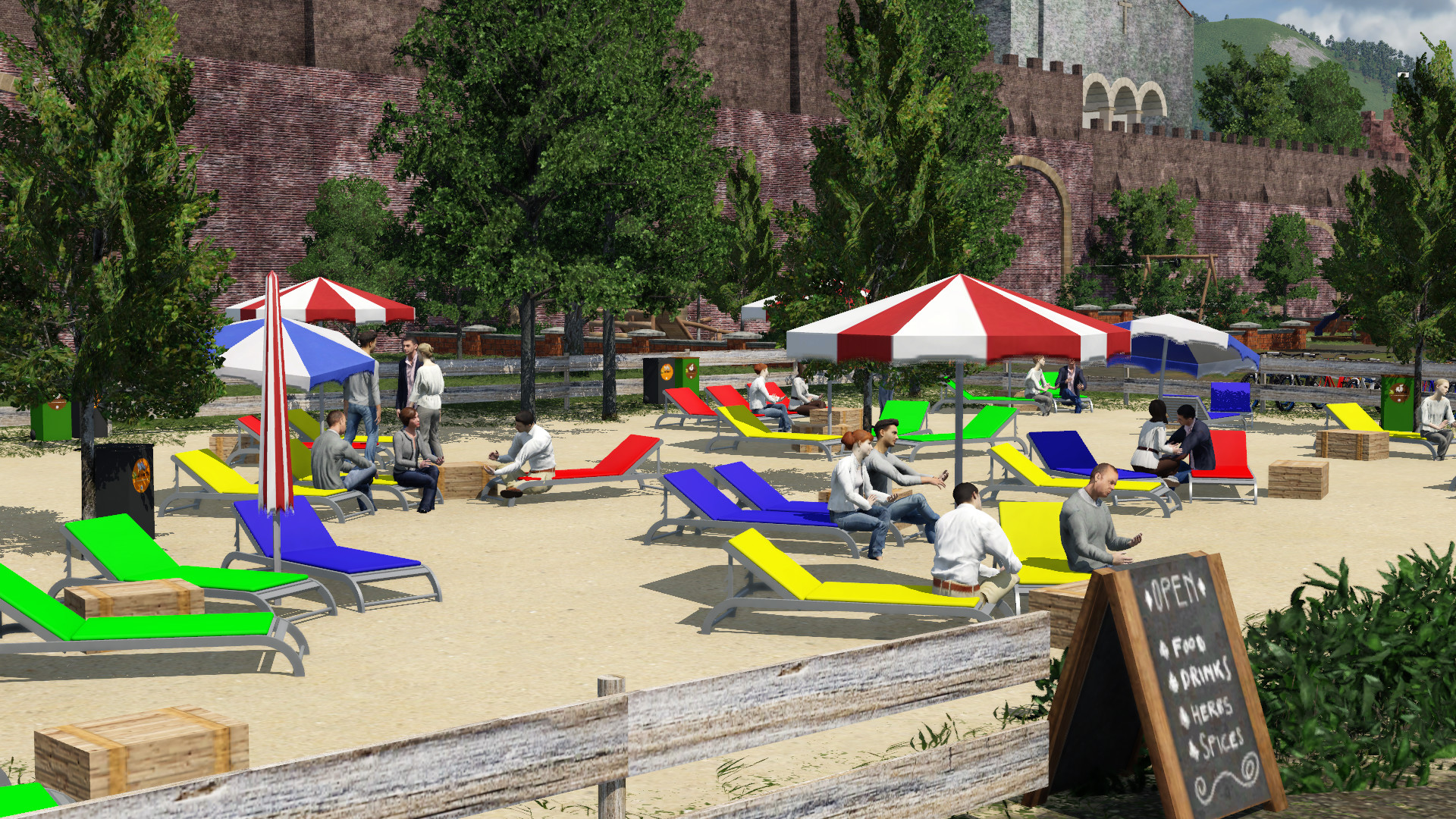 Relaxing, Networking: Beachclub
