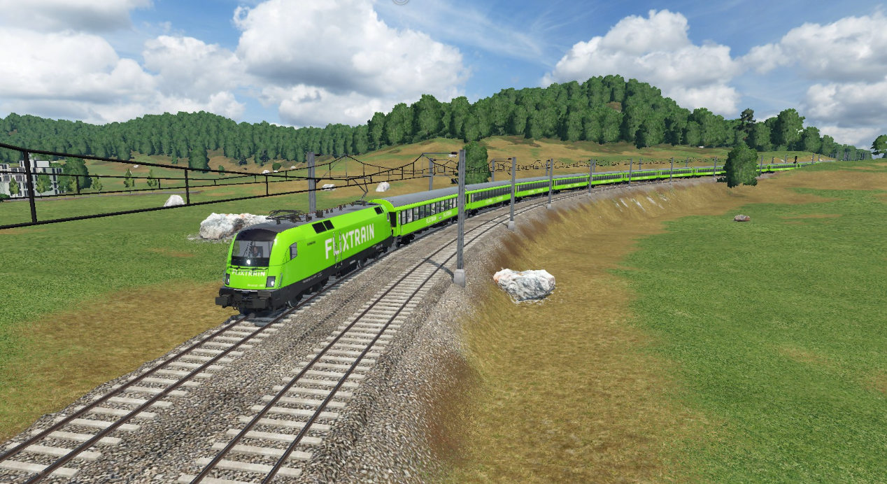 Flixtrain mit neuen Wagen.