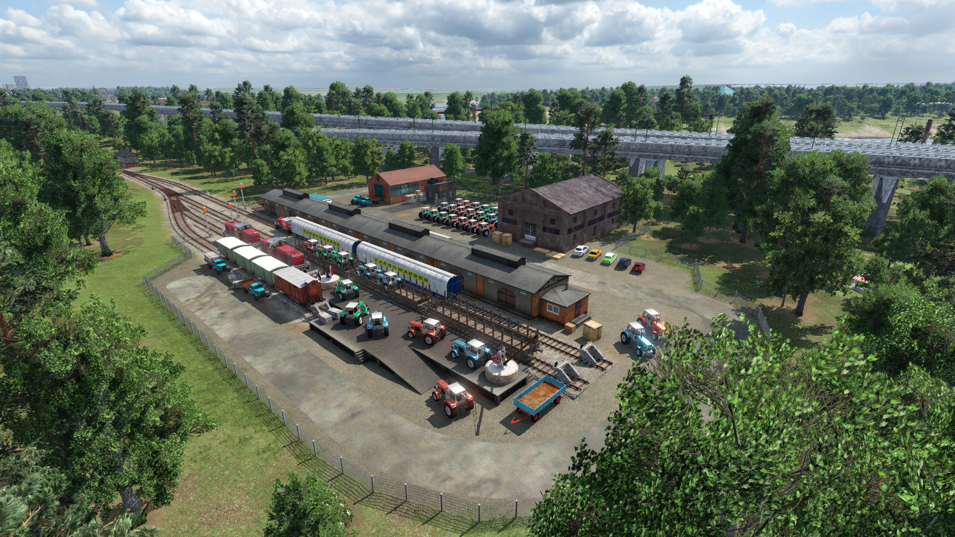 Kleiner Verladebahnhof für das Traktorenwerk