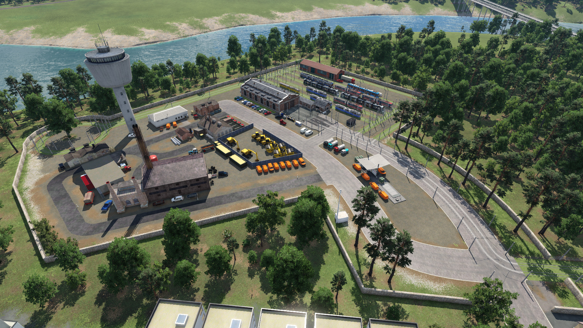 Städtischer Bauhof und kleines Straßenbahndepot
