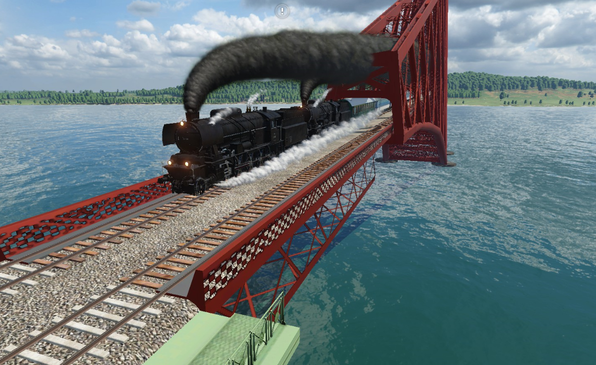 Dampf auf der Forth Rail Bridge
