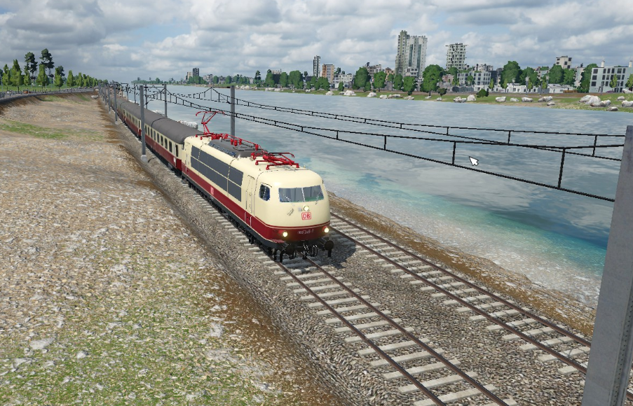 Sonderzug am Rhein