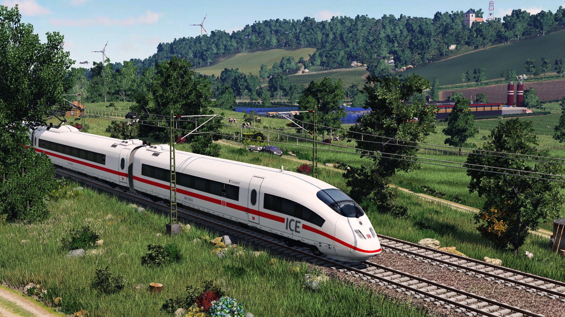 [TpF1] ICE 3 going through the farmland