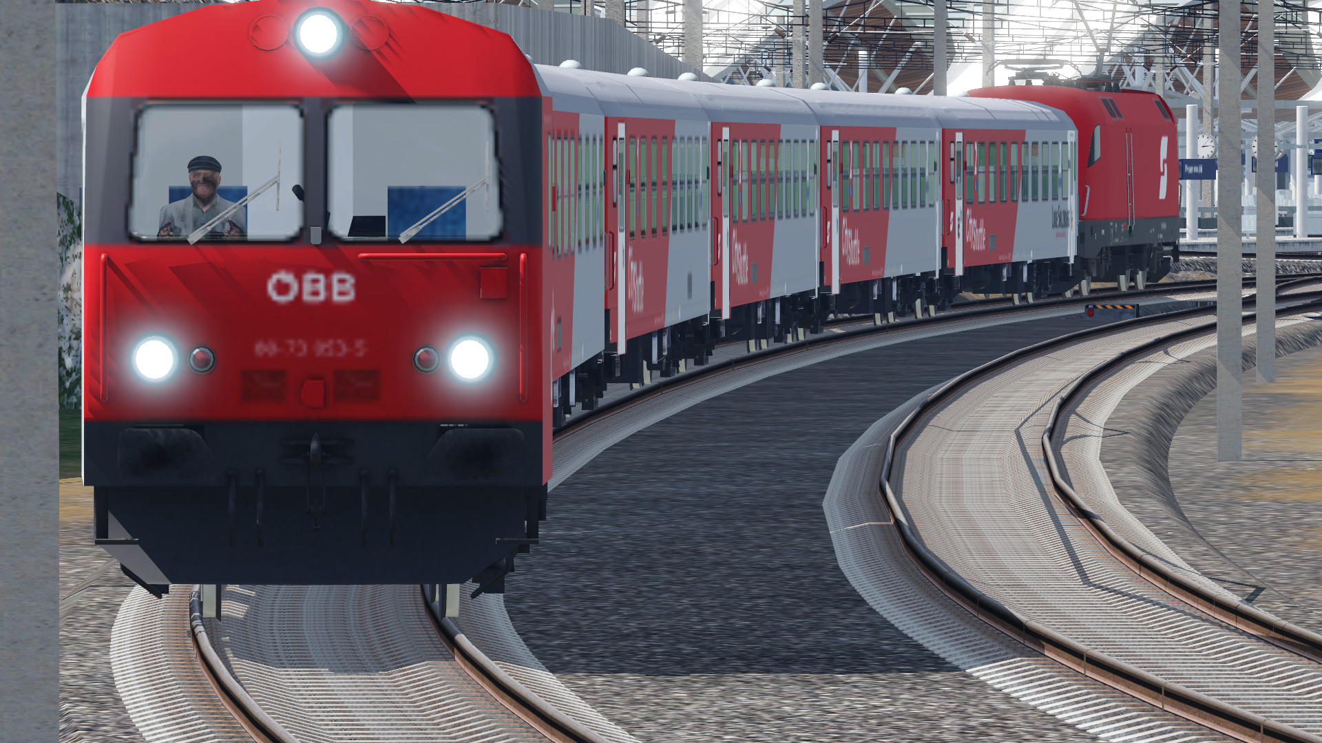 CS-Garnitur bei der Ausfahrt aus dem HBF
