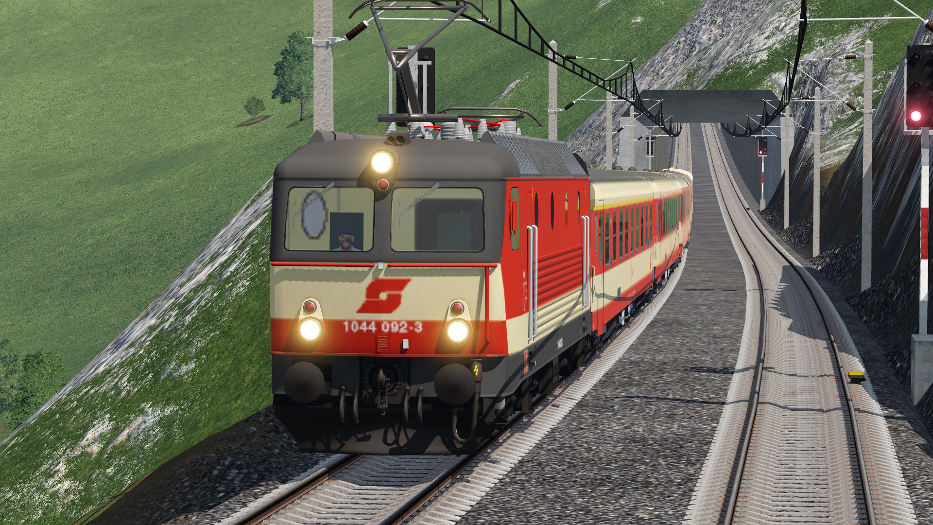 1044 mit alten Schlieren am Weg zum HBF