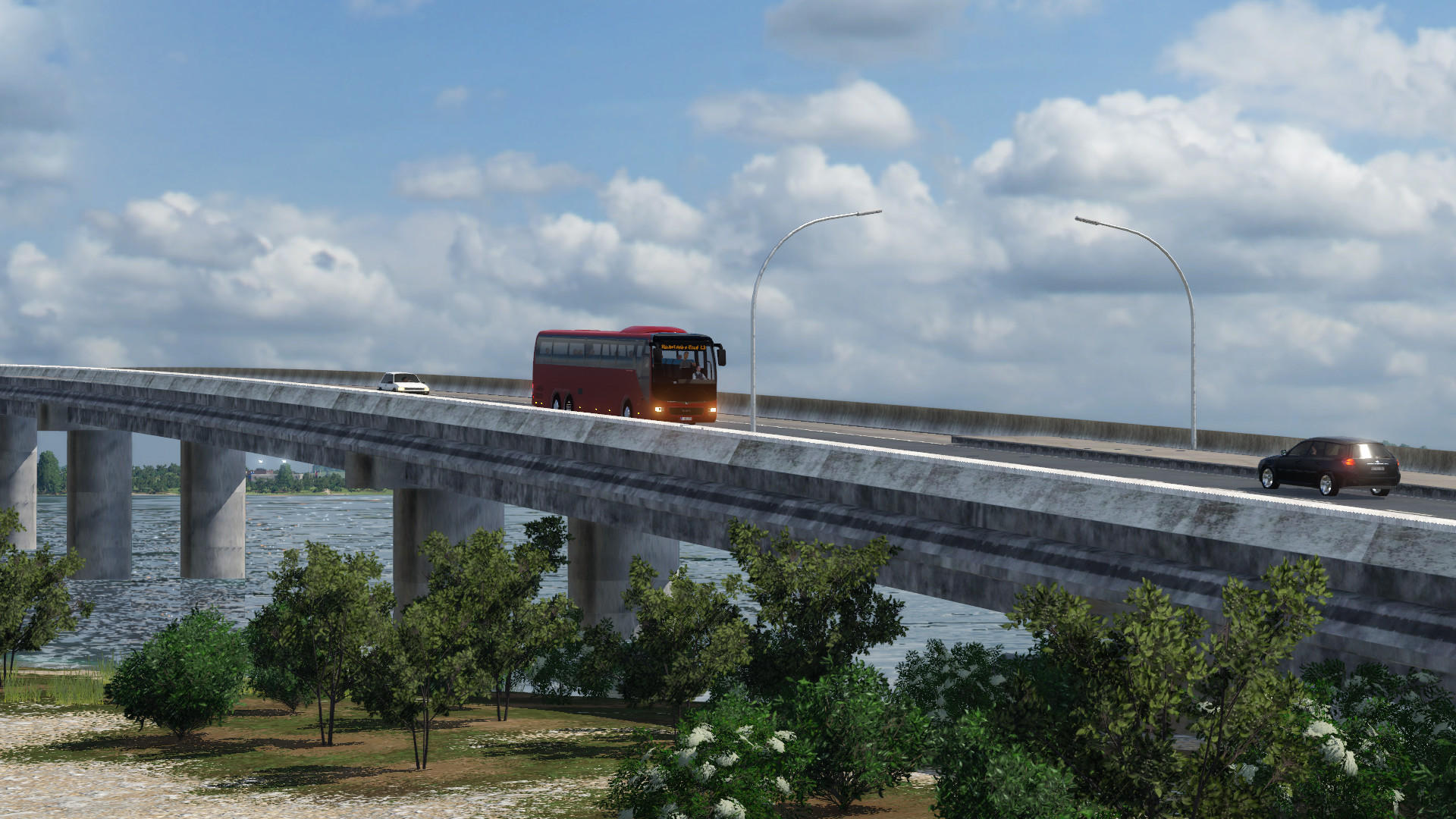 Die Aare Brücke die die Insel Grod mit der Nachbarinsel verbindet.