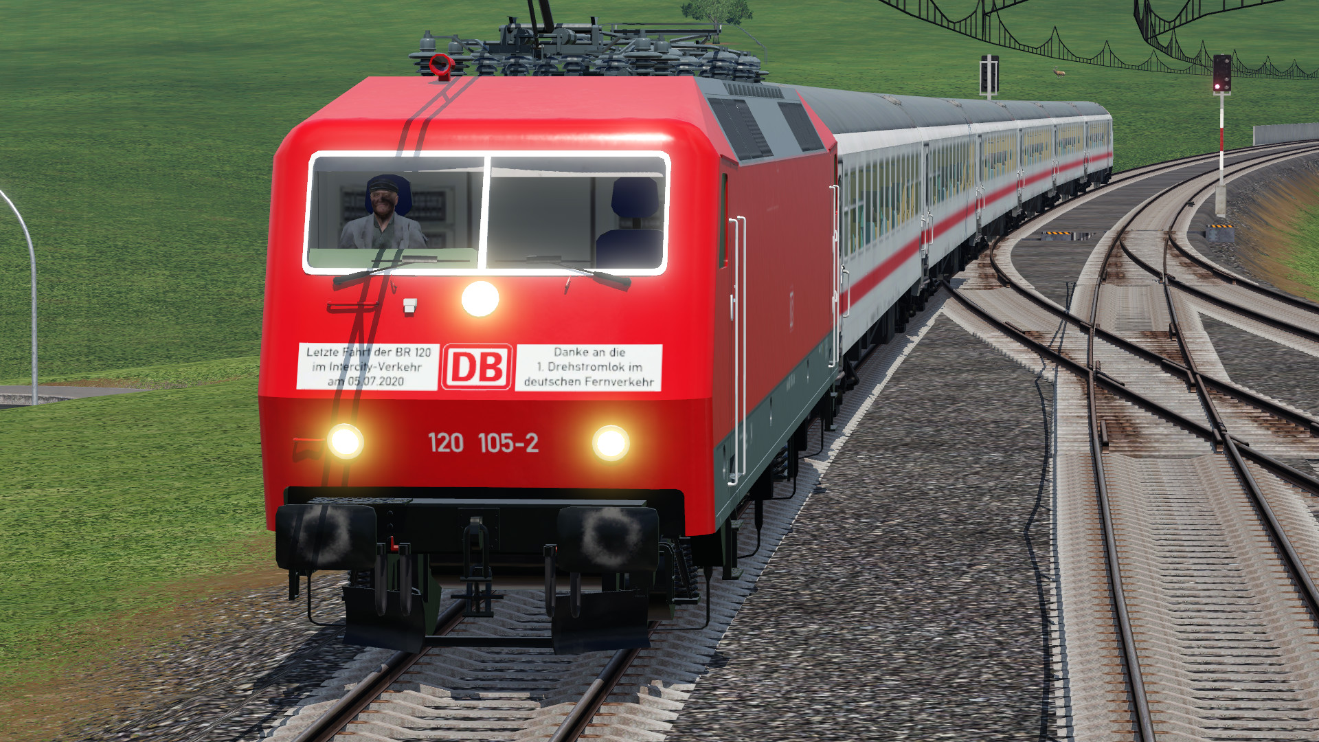 Die BR 120 auf Abschiedsfahrt