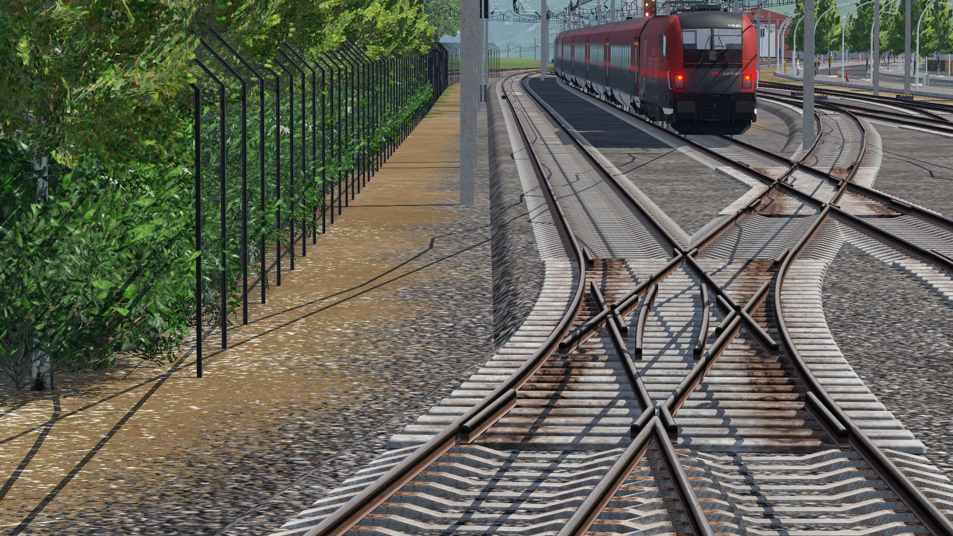 Railjet bei der Ausfahrt aus dem HBF
