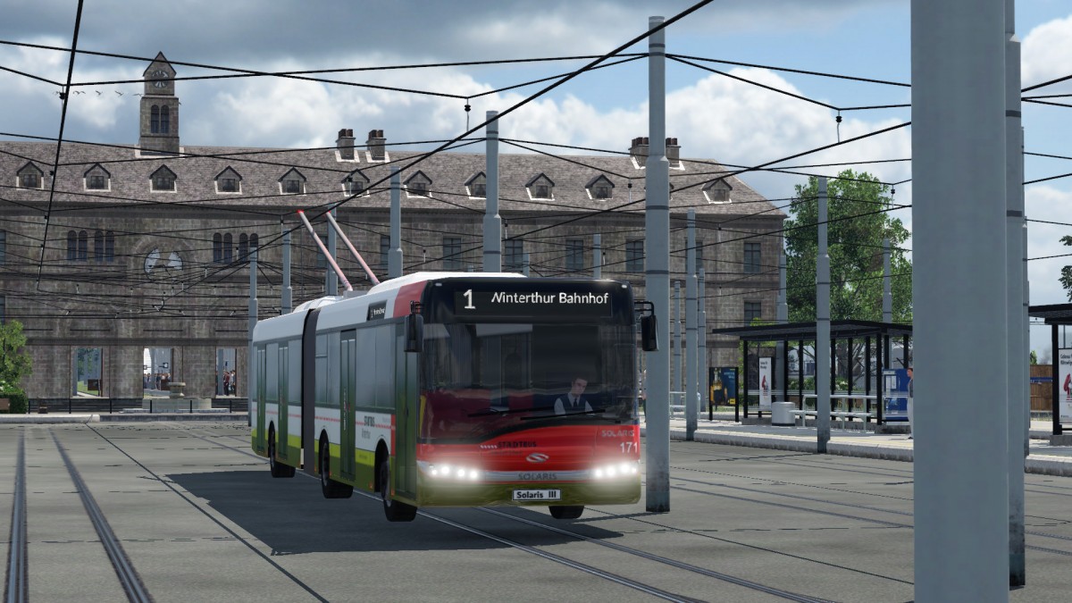 Innerhalb der Stadt verkehren auch Trolleybusse.