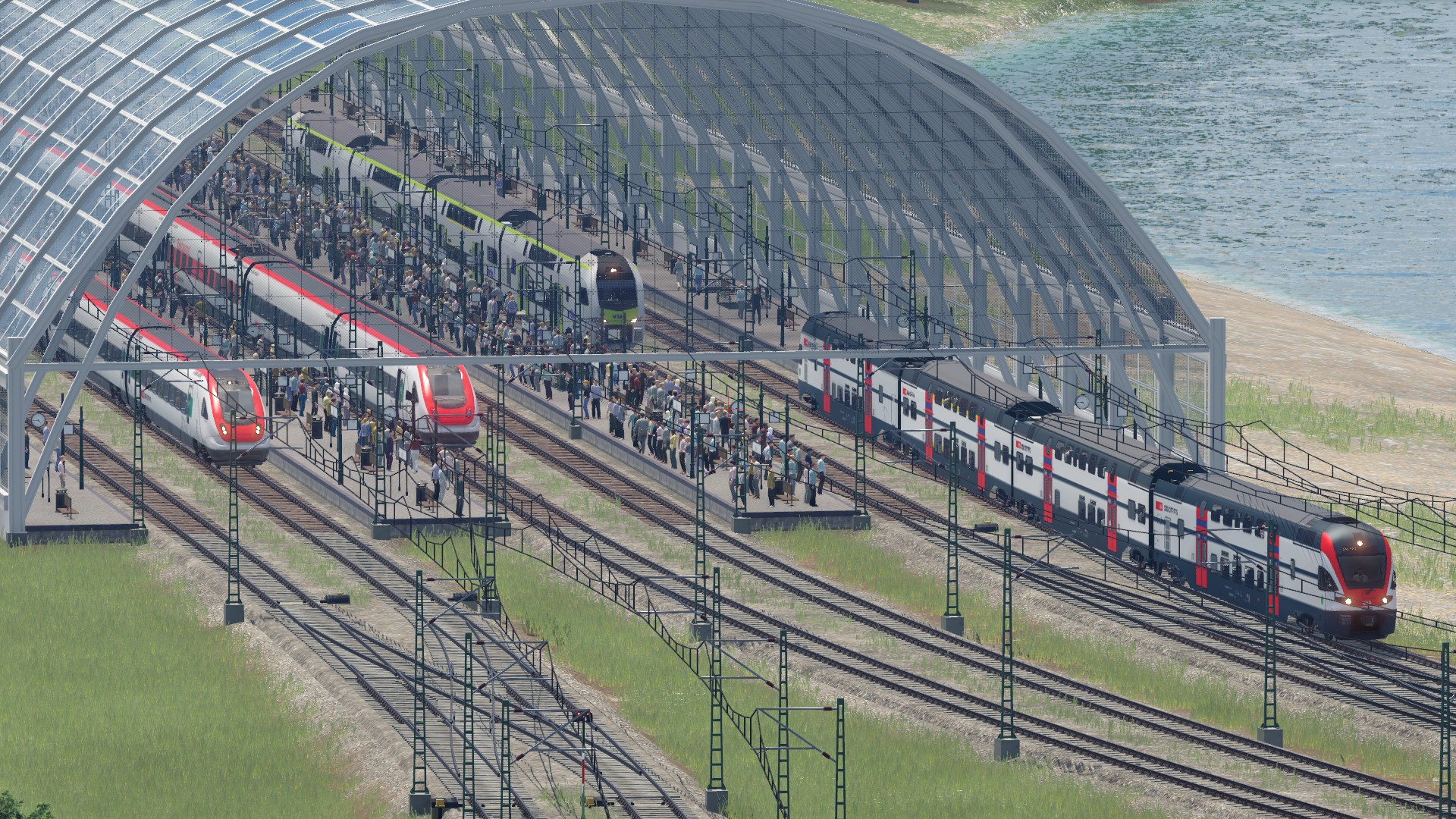 Betrieb im Bahnhof Biel