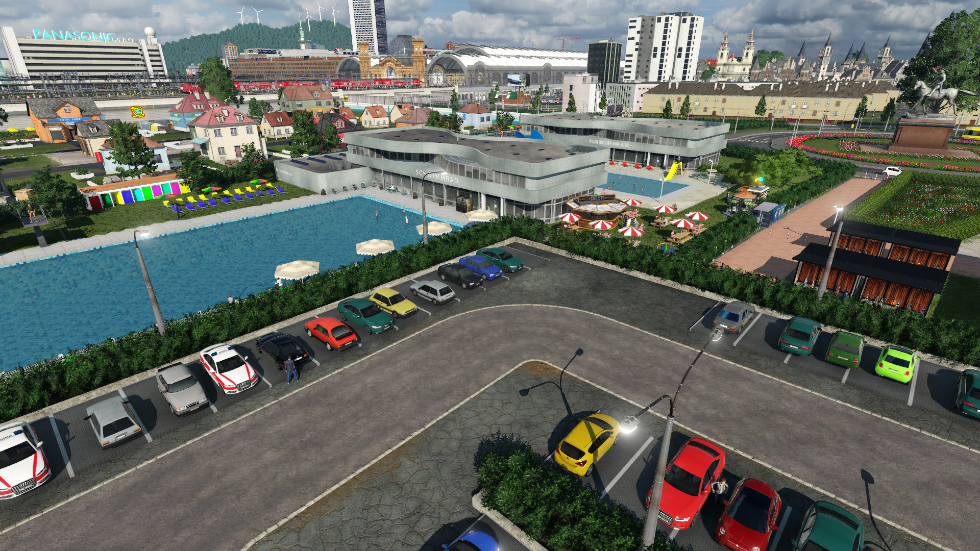 Freibad mit Schwimmhalle