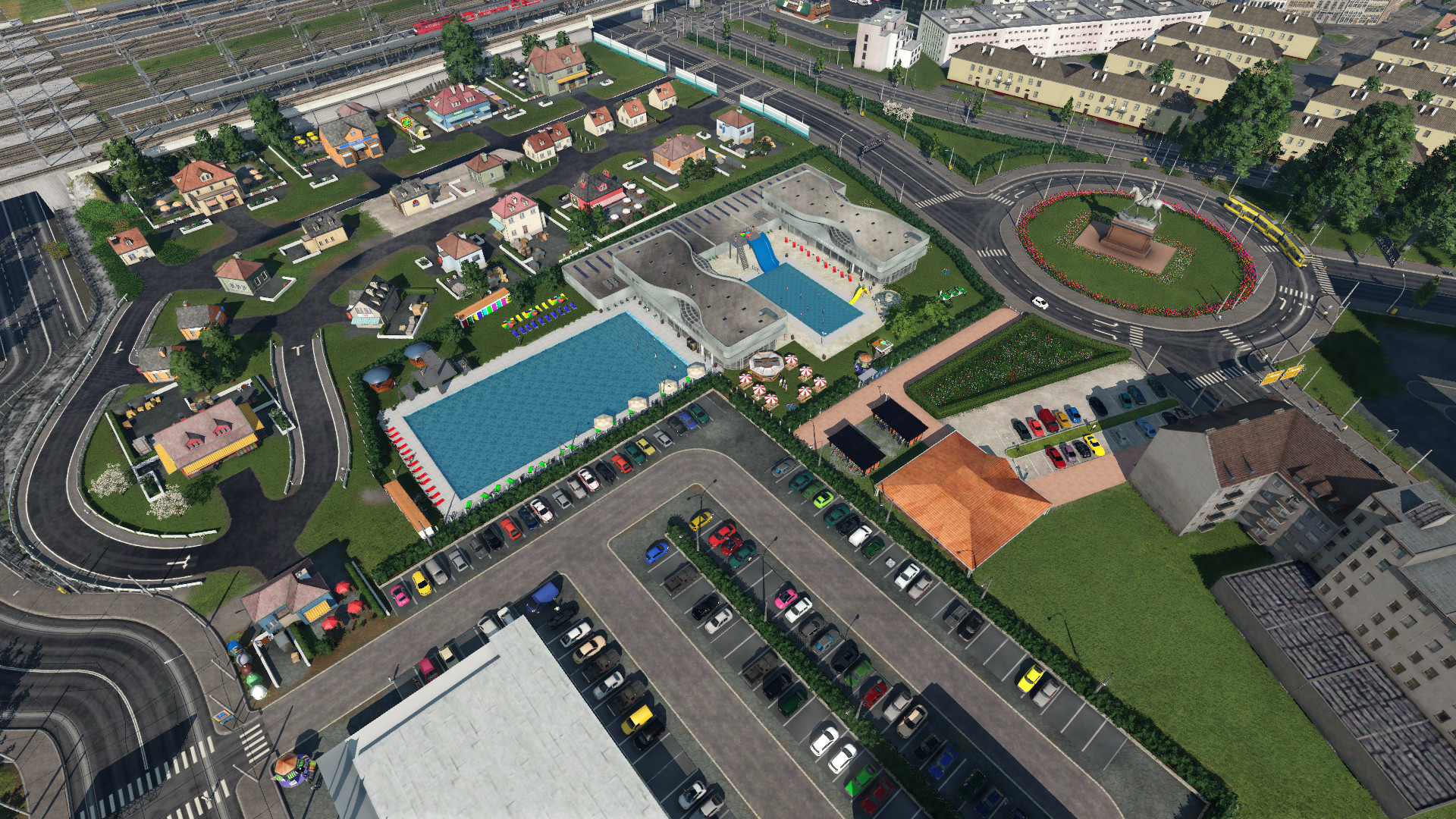 Freibad mit Schwimmhalle
