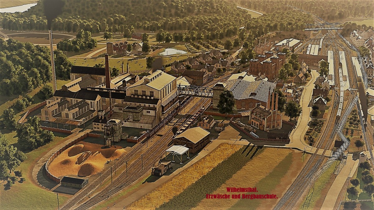 Erzwäsche und Bergbauschule Wilhelmsthal | Postkarten-Stil