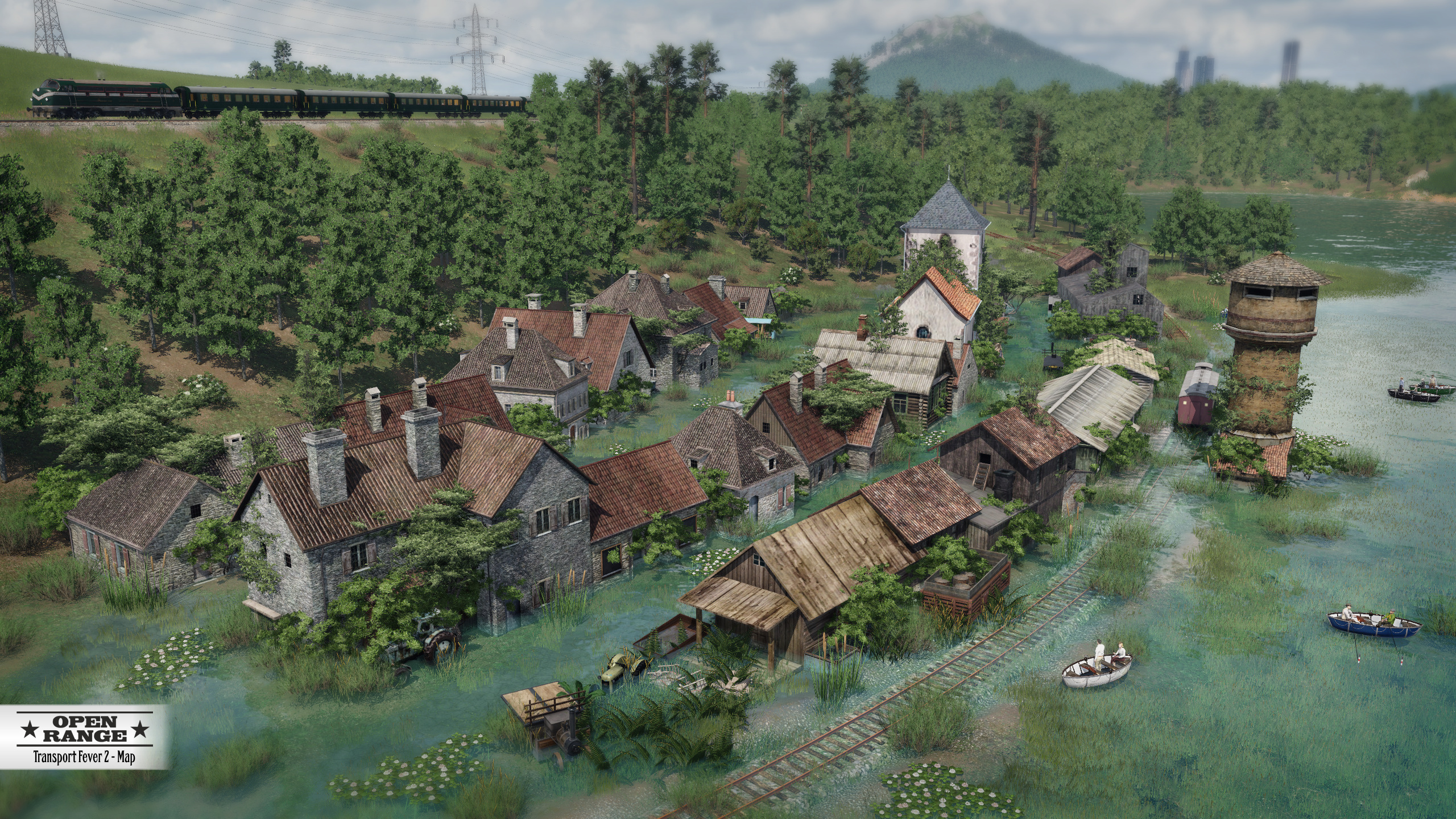 Überflutetes Dorf