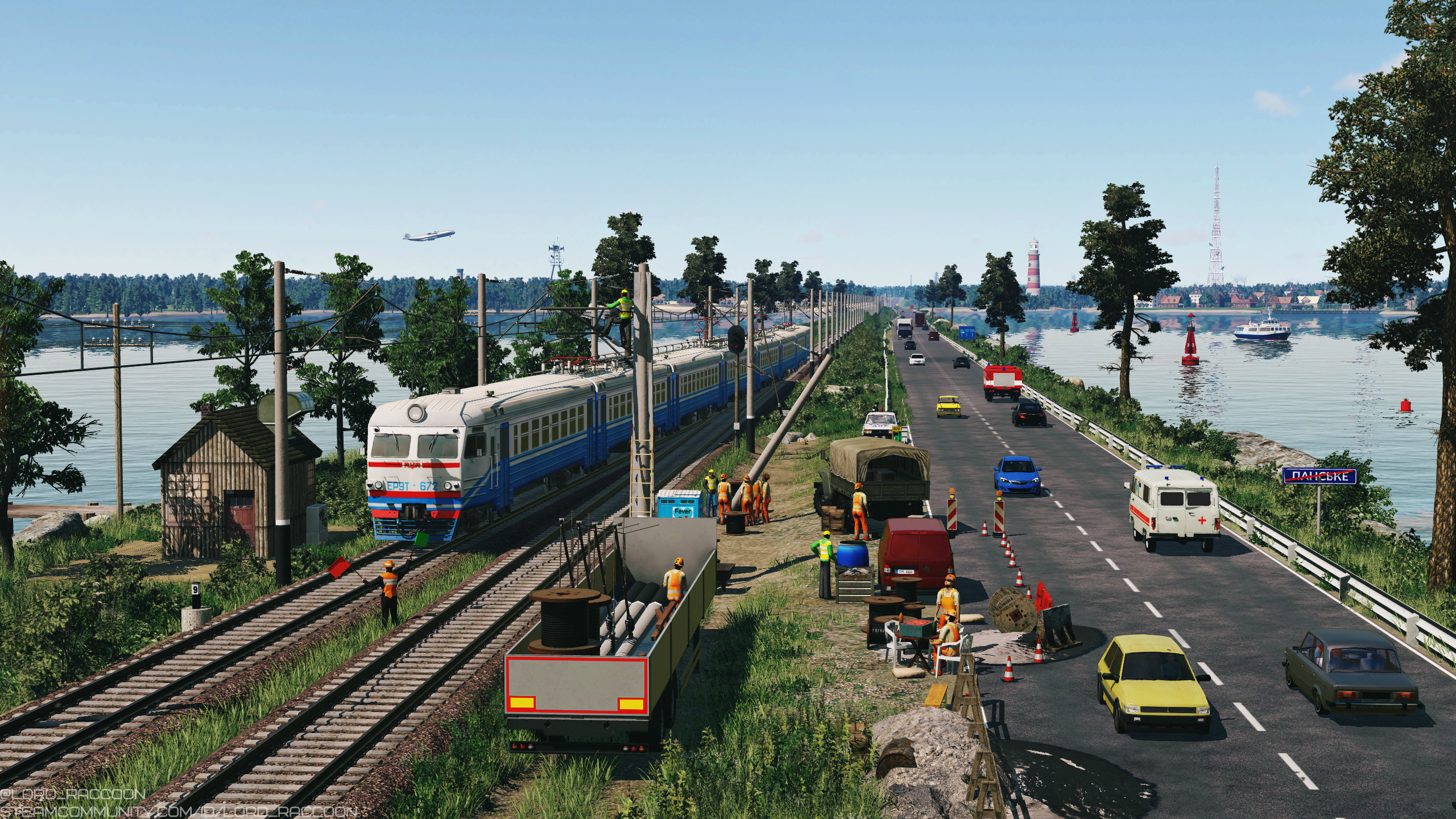 [TpF1] Repair works on the railway in the middle of the lake