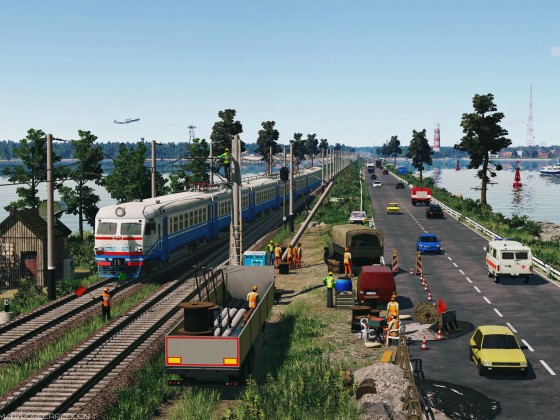 [TpF1] Repair works on the railway in the middle of the lake
