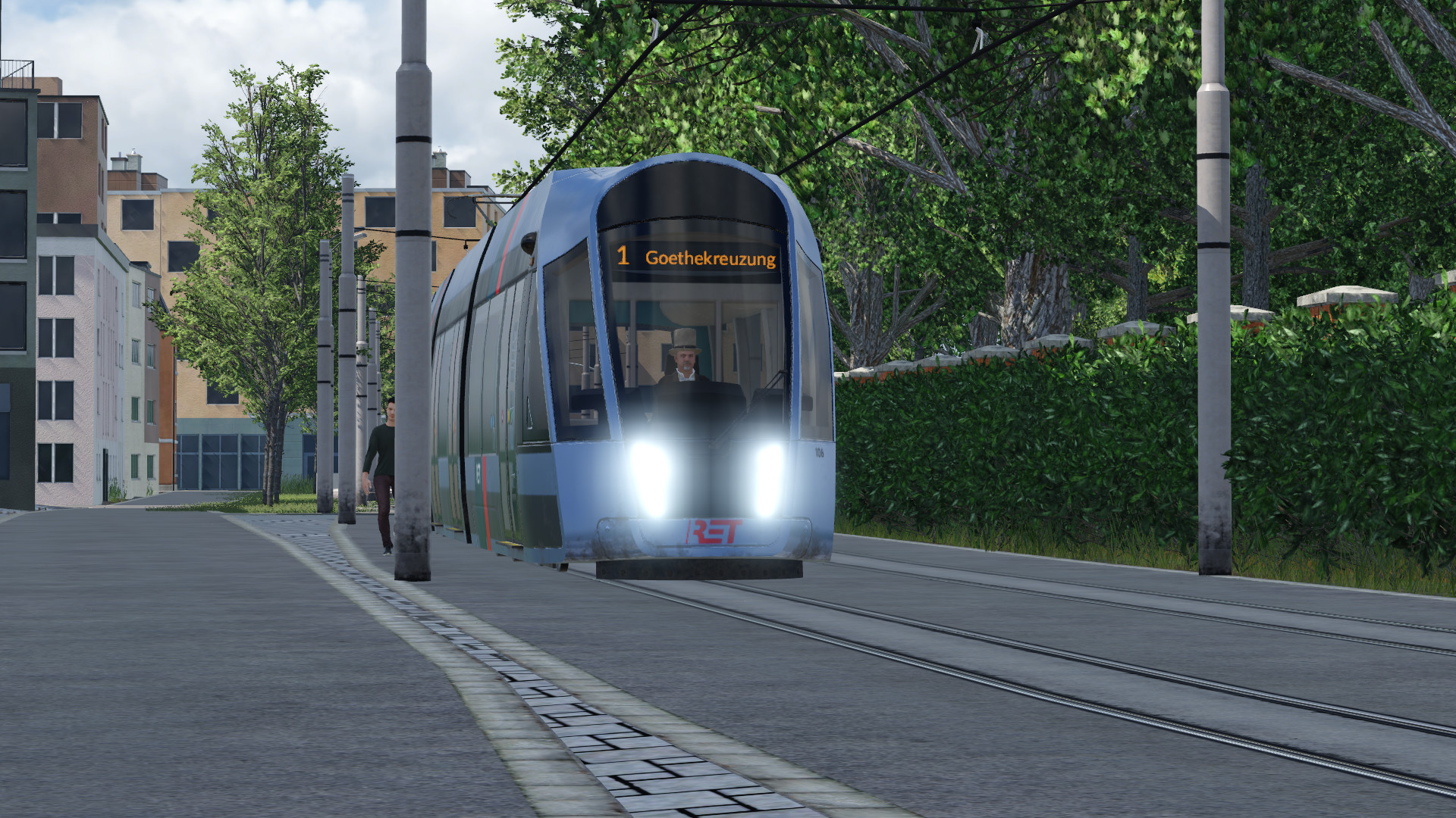 Die Straßenbahn in "Linz" dreht ihre Runden