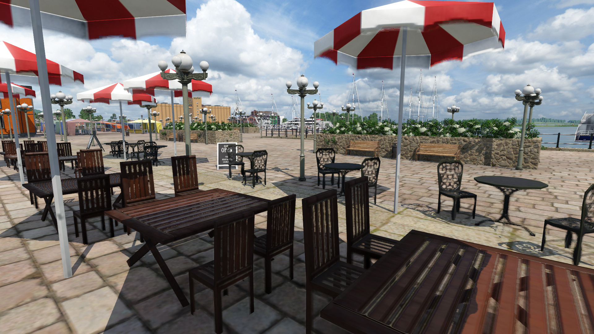 Restaurant im Hafen von Outrémont