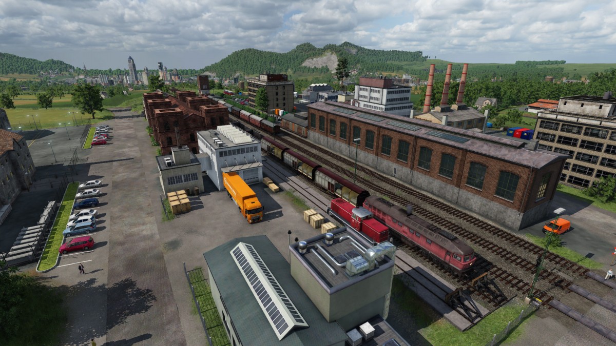 Industrien mit "Spitzkehre" und "Freight Classification Yard"