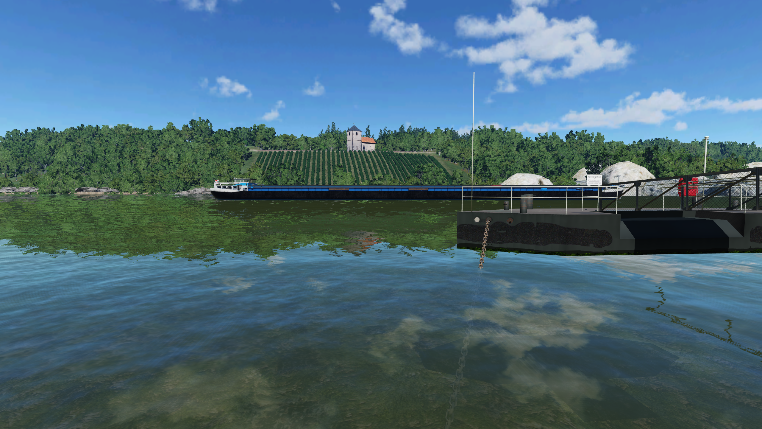 [TpF 1] Schiffverkehr am großen Fluss im Kanton Kronmark