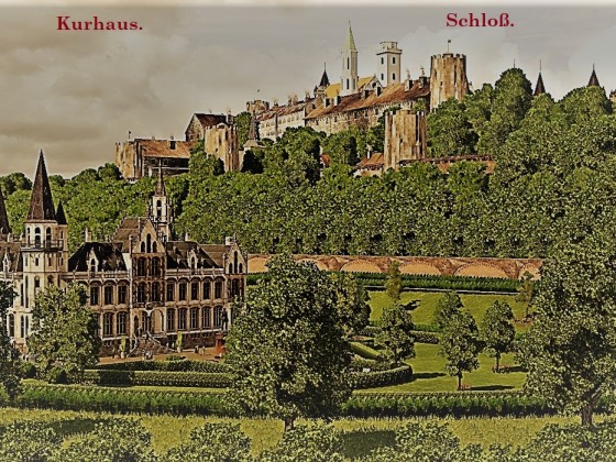 Kurhaus Karlsburg - Postkarten Stil