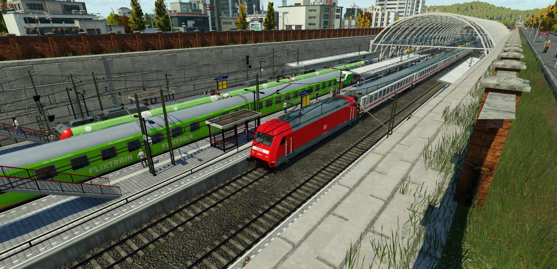 Ein Blick auf den neuen Bahnhof