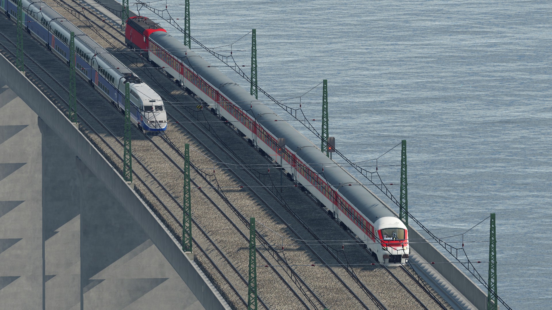 Parallelfahr vor Strasbourg