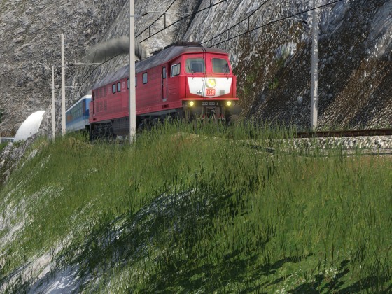 Der IR von Mühlholz auf den Weg nach Donbock (Österreich) über die Bergstrecke