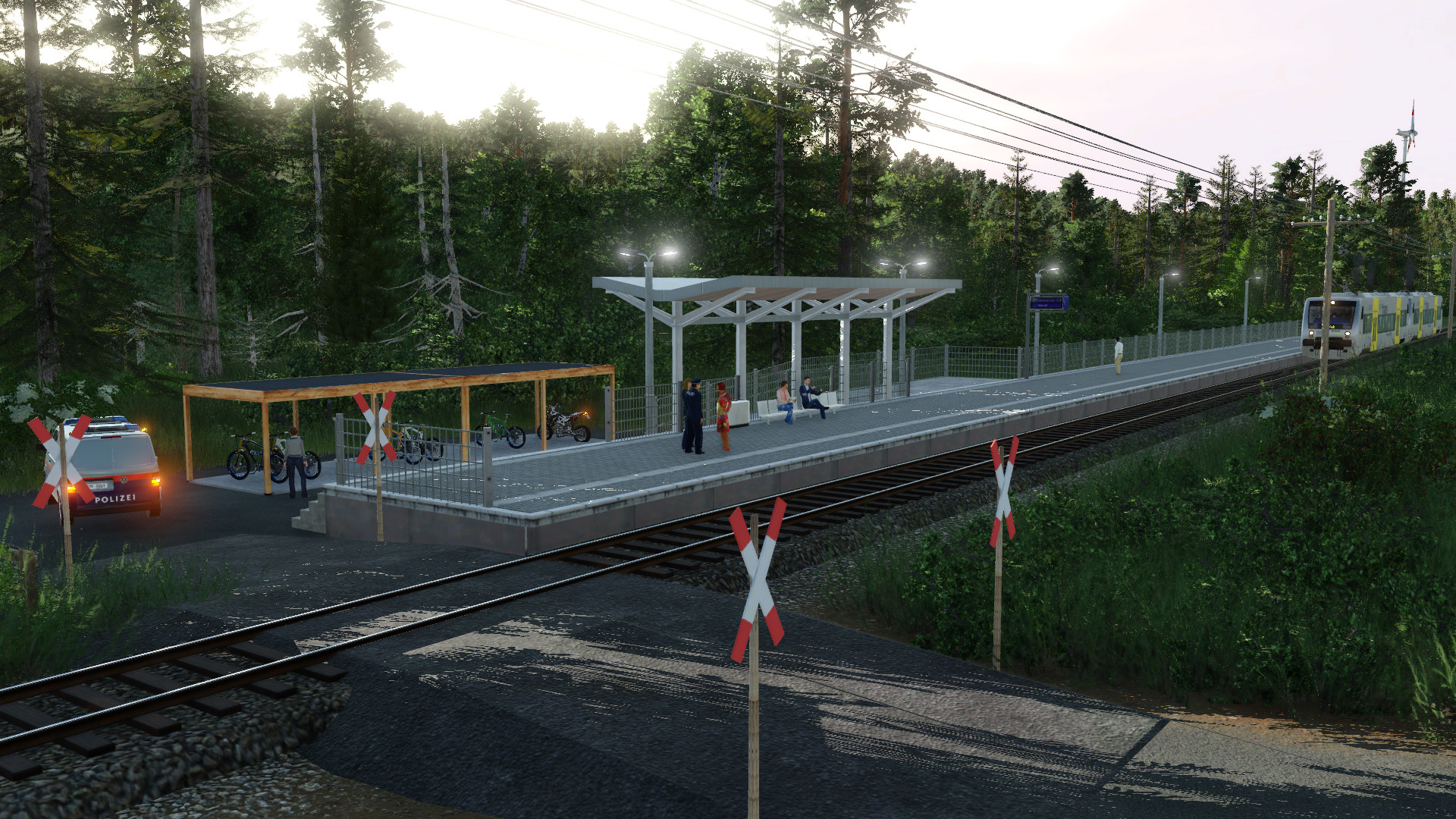 Modernisierte Nebenbahn im zurückgebautem Bahnhof