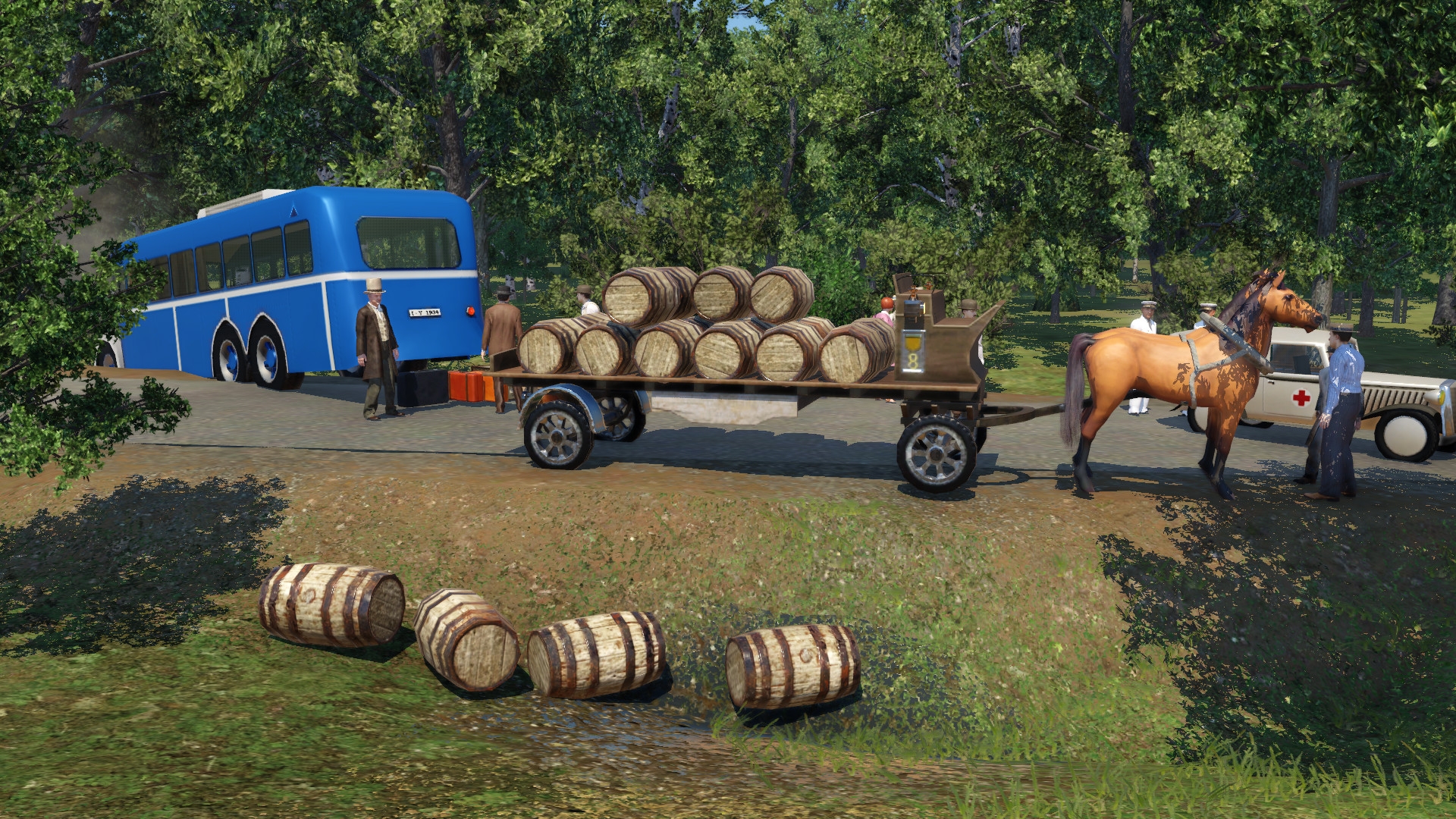 Das Bier im Straßengraben