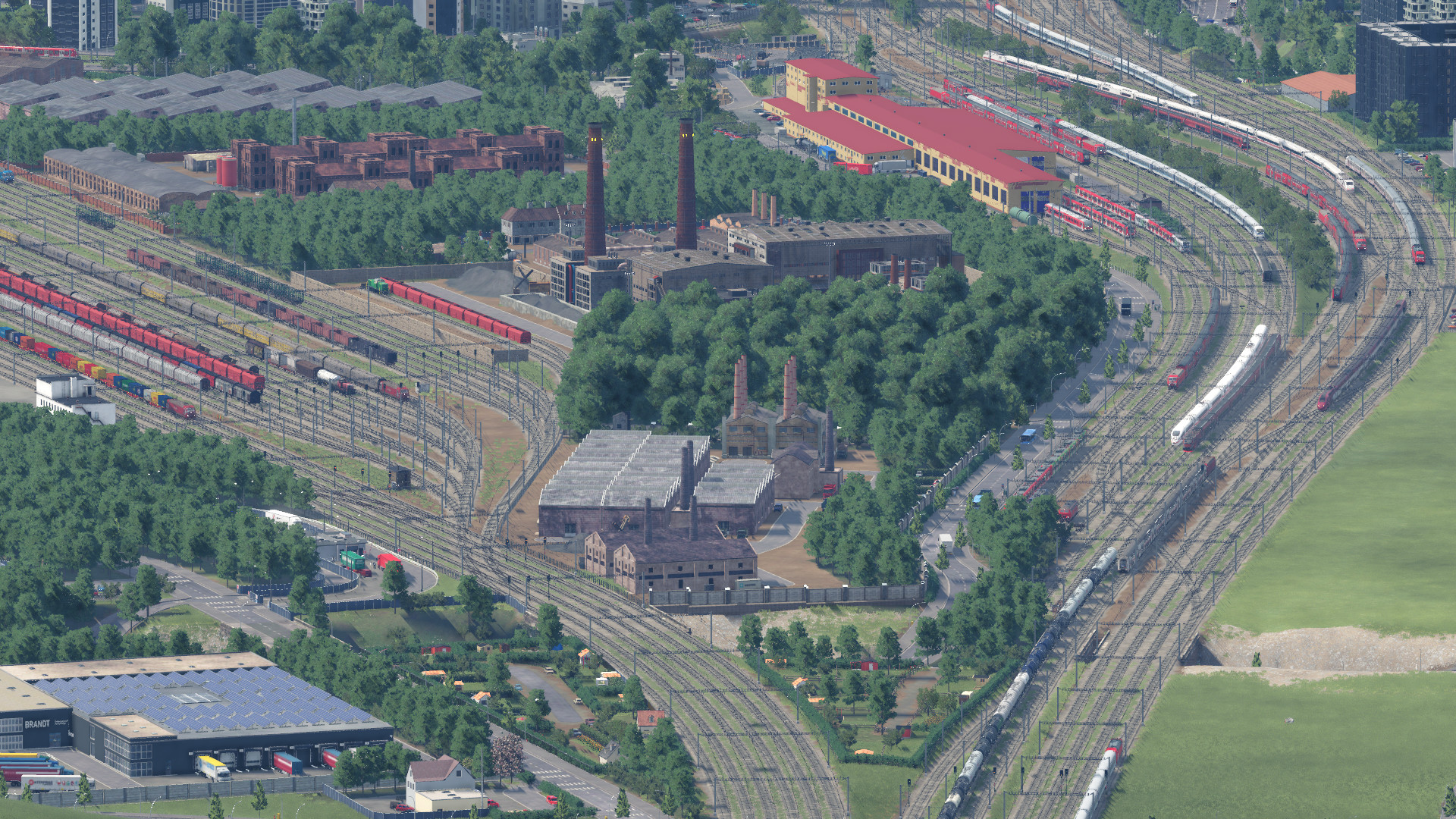 Industrie- und Eisenbahnanlagen im Freifelder Norden