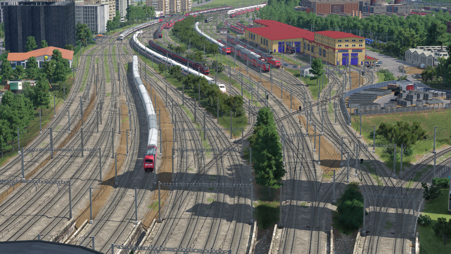 Blick vom Dach des Hauptbahnhof Freifeld in Richtung Norden