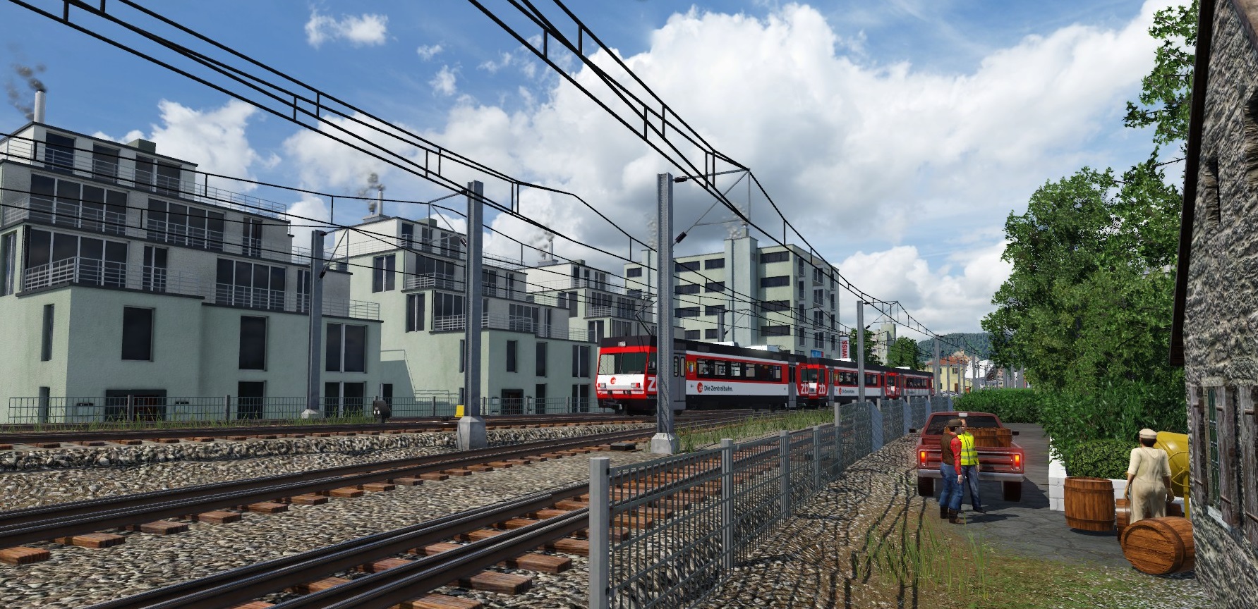 train spotting ZB vor dem Bahnhof Ebikon