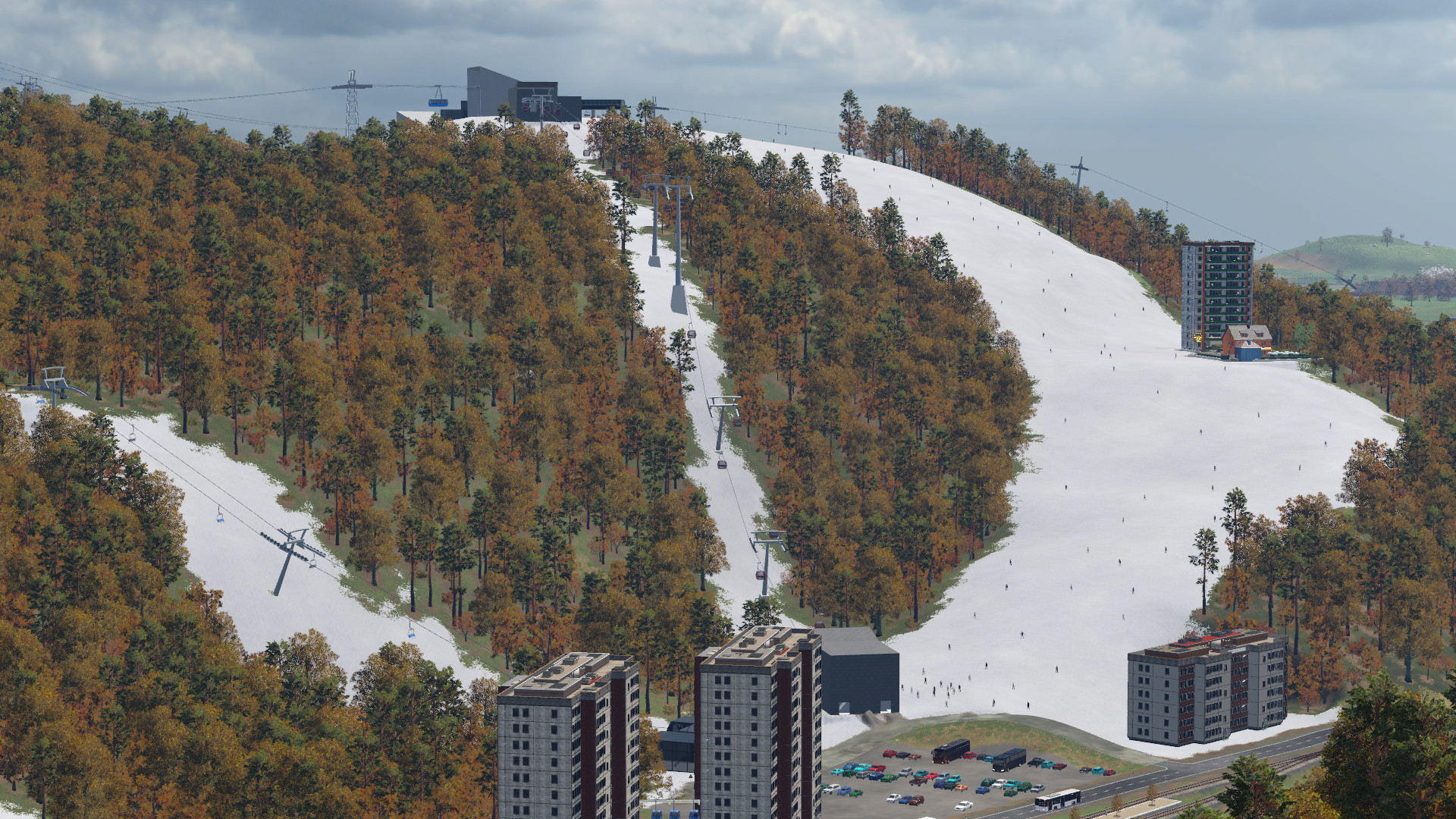 Skigebiet im Aufbau