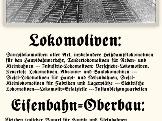 Werbung Friedrich Krupp Lokomotivbau
